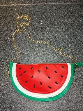 Watermelon-Inspired Crossbody Bag in Red/Green